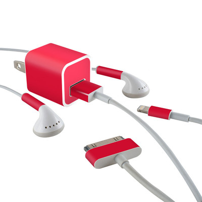 Apple iPhone Charge Kit Skin - Solid State Red