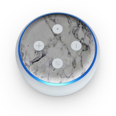 Amazon Echo Dot 3rd Gen Skin - White Marble
