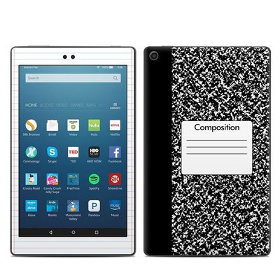 Amazon Kindle Fire HD8 2017 Skin - Composition Notebook
