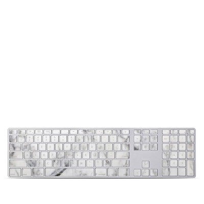 Apple Keyboard With Numeric Keypad Skin - White Marble