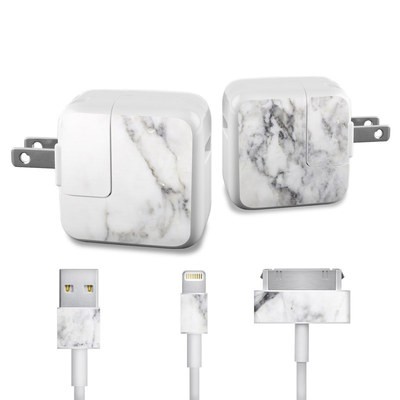 Apple iPad Charge Kit Skin - White Marble