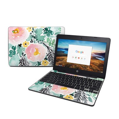 HP Chromebook 11 G5 Skin - Blushed Flowers