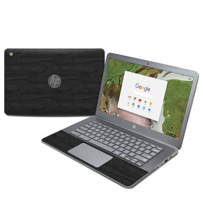 HP Chromebook 14 G5 Skin - Black Woodgrain