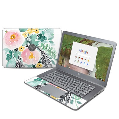 HP Chromebook 14 G5 Skin - Blushed Flowers