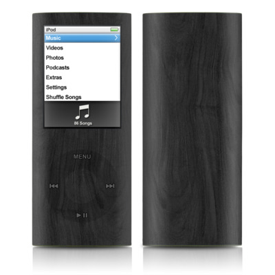 iPod nano (4G) Skin - Black Woodgrain