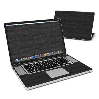 MacBook Pro 17in Skin - Black Woodgrain