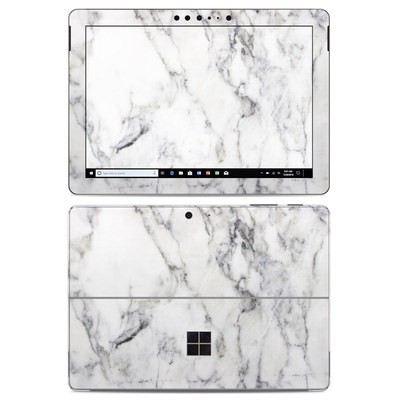 Microsoft Surface Go Skin - White Marble