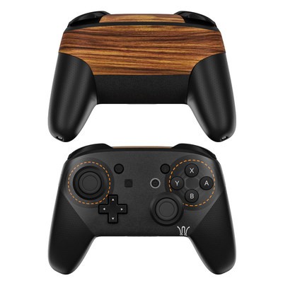 Nintendo Switch Pro Controller Skin - Wooden Gaming System