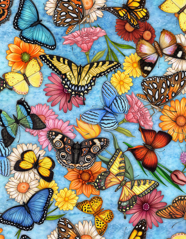Apple iPad Pro 12.9 (1st Gen) Skin - Butterfly Land (Image 2)