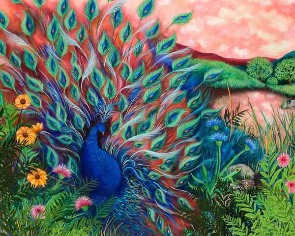 Magic Trackpad Skin - Coral Peacock (Image 2)