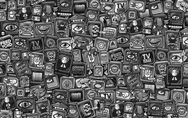 Tablet Sleeve - Distraction Tactic B&W (Image 4)