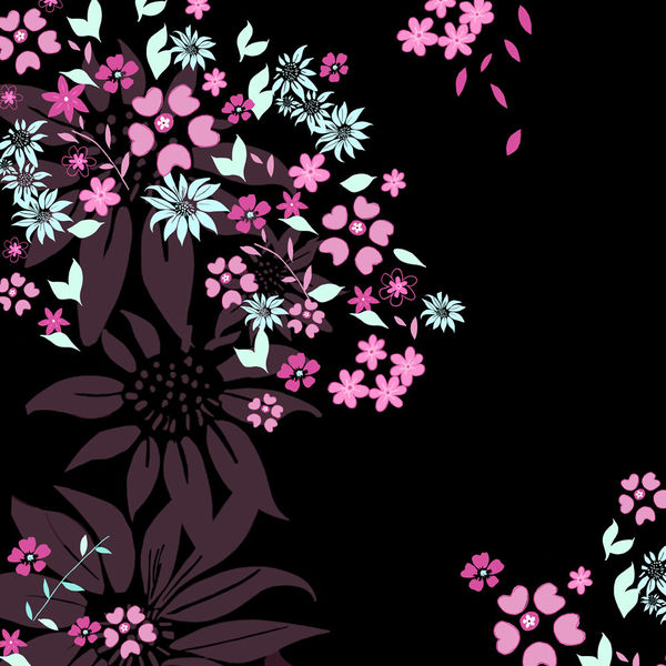 Tablet Sleeve - Dark Flowers (Image 4)