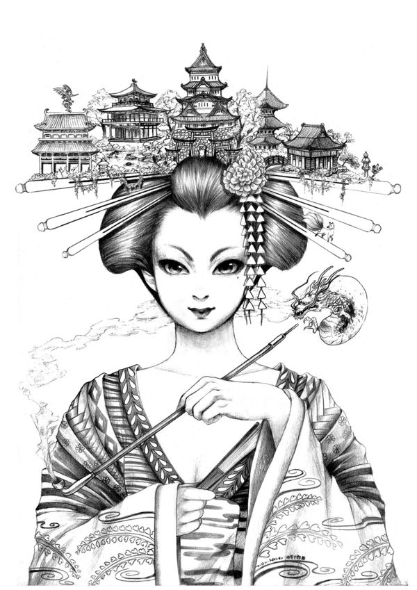 Geisha Sketch (Artwork)