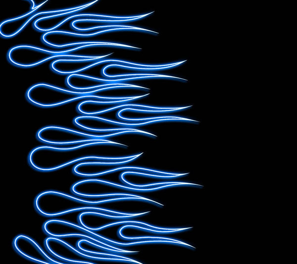 Wii Nunchuk Skin - Blue Neon Flames (Image 2)
