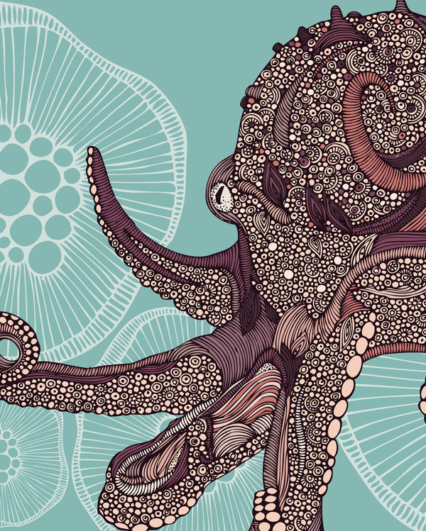 OtterBox Symmetry iPhone 7 Plus Case Skin - Octopus Bloom (Image 2)