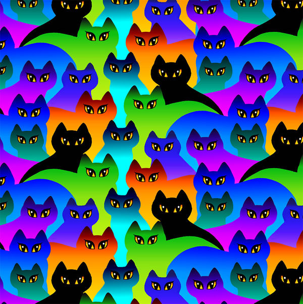 Skin for Yeti Rambler 30 oz Tumbler - Rainbow Cats (Image 2)