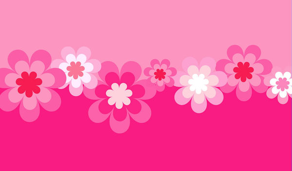 PS3 Skin - Retro Pink Flowers (Image 2)