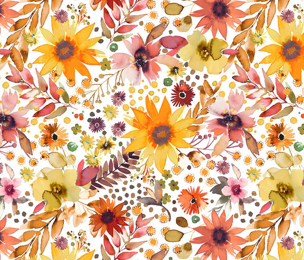 Summer Watercolor Sunflowers (Artwork)