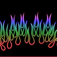 Wii Skin - Rainbow Neon Flames (Image 2)