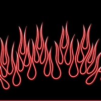 Red Neon Flames