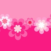 Retro Pink Flowers
