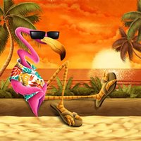 OtterBox Commuter iPhone 7 Case Skin - Sunset Flamingo (Image 2)