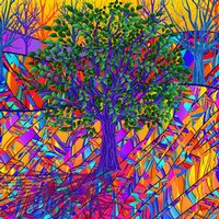 Apple iPad Air Skin - Stained Glass Tree (Image 2)