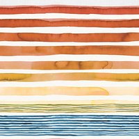 Watercolor Summer Sunset Stripes