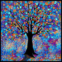 OtterBox Symmetry Galaxy S10 Case Skin - Tree Carnival (Image 2)
