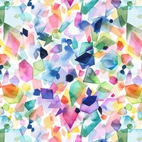 Watercolor Crystals and Gems (Artwork)