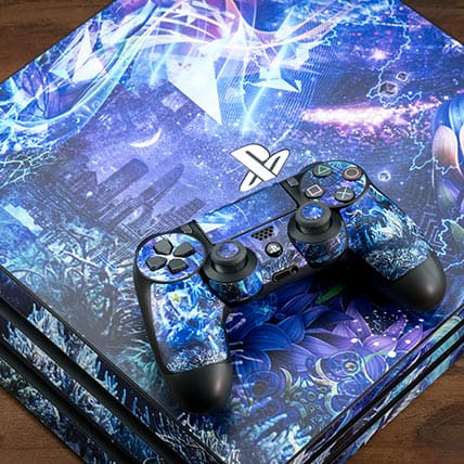 Kongqiabona-UK Ares full body vinyl skin sticker decal PS4 Pro console and 2Pcs controller protective skin 