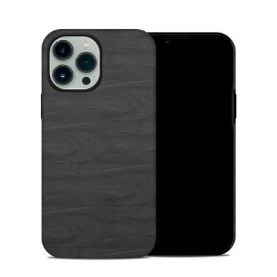 Apple iPhone 13 Pro Max Hybrid Case - Black Woodgrain