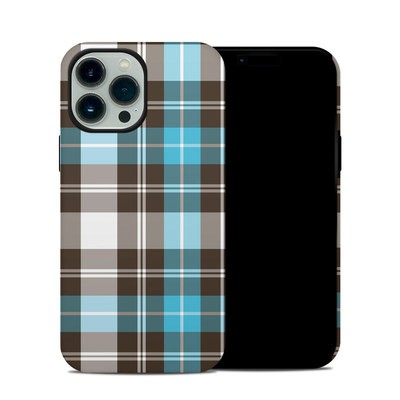 Apple iPhone 13 Pro Max Hybrid Case - Turquoise Plaid