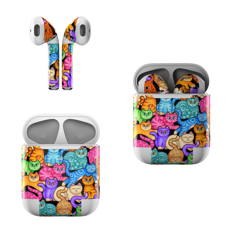 Apple AirPods Skin - Colorful Kittens by Dan Morris | DecalGirl