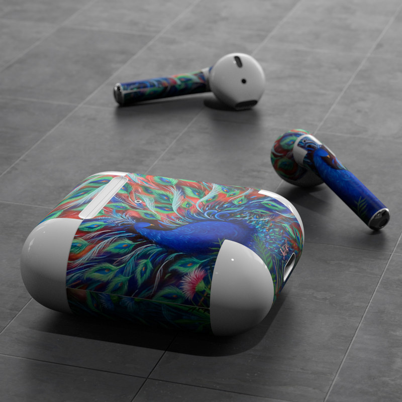 Apple AirPods Skin - Coral Peacock (Image 5)