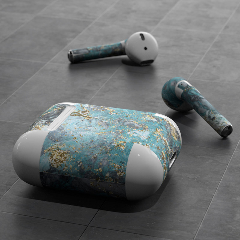 Apple AirPods Skin - Gilded Glacier Marble (Image 6)