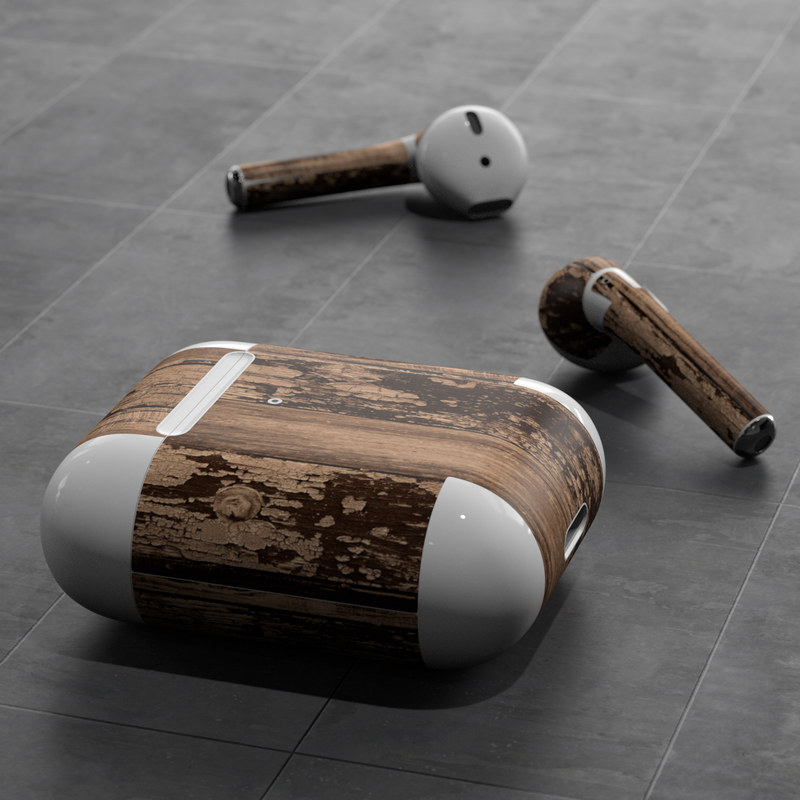 Apple AirPods Skin - Weathered Wood (Image 5)