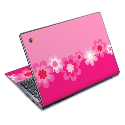 Acer Chromebook C720 Skin - Retro Pink Flowers