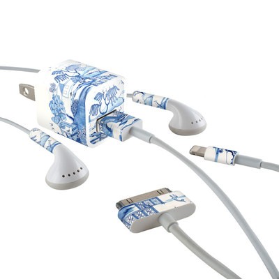 Apple iPhone Charge Kit Skin - Blue Willow