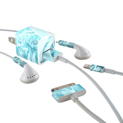 Apple iPhone Charge Kit Skin - Flores Agua