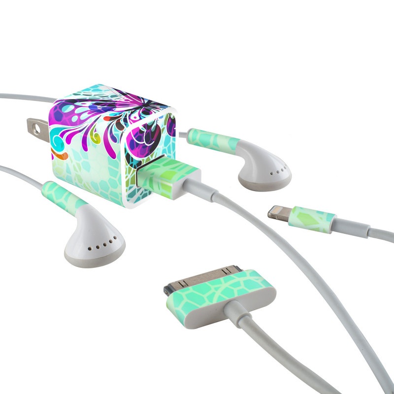 Apple iPhone Charge Kit Skin - Butterfly Glass (Image 1)