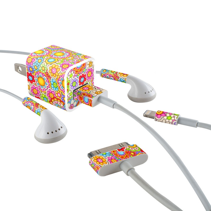 Apple iPhone Charge Kit Skin - Bright Ditzy (Image 1)
