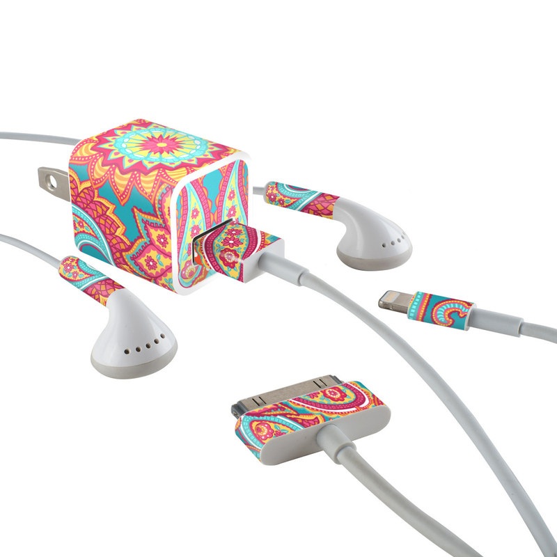 Apple iPhone Charge Kit Skin - Carnival Paisley (Image 1)