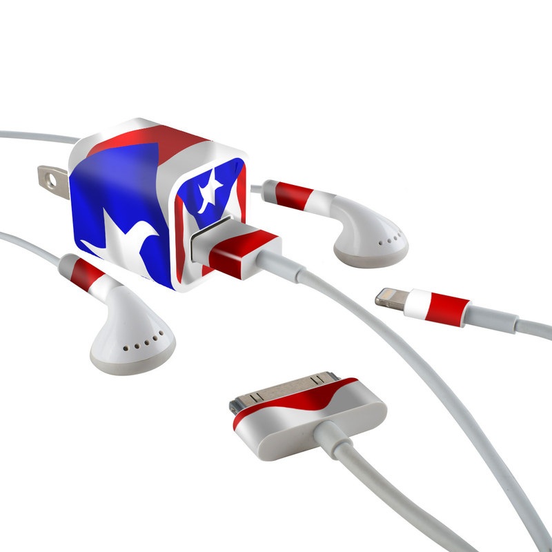 Apple iPhone Charge Kit Skin - Puerto Rican Flag (Image 1)