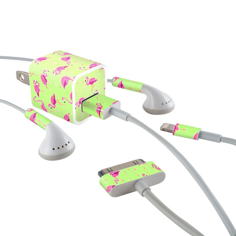 Apple iPhone Charge Kit Skin - Flamingo Day (Image 1)