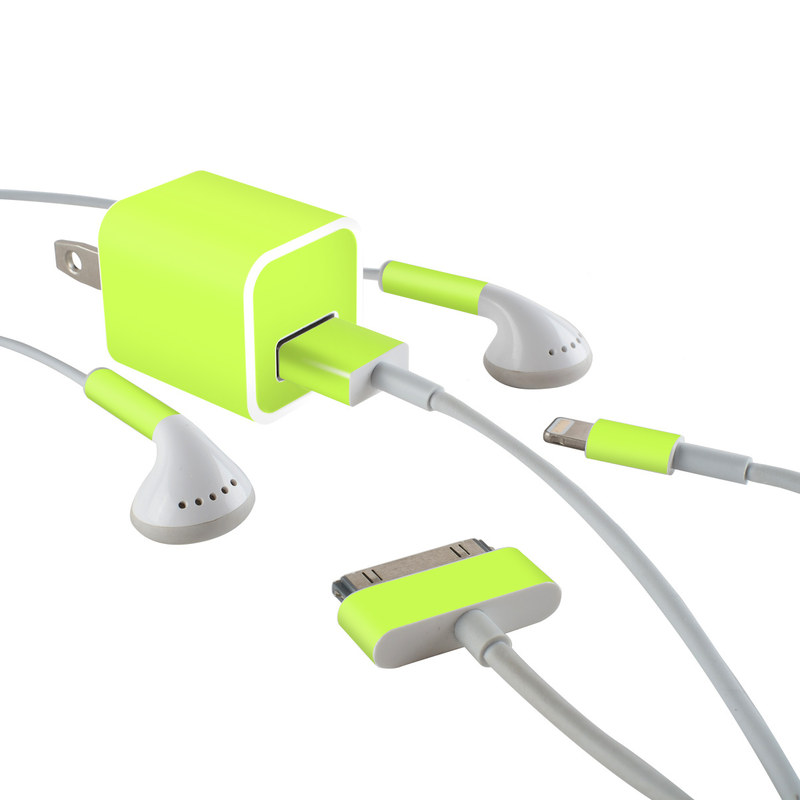 Apple iPhone Charge Kit Skin - Solid State Lime (Image 1)