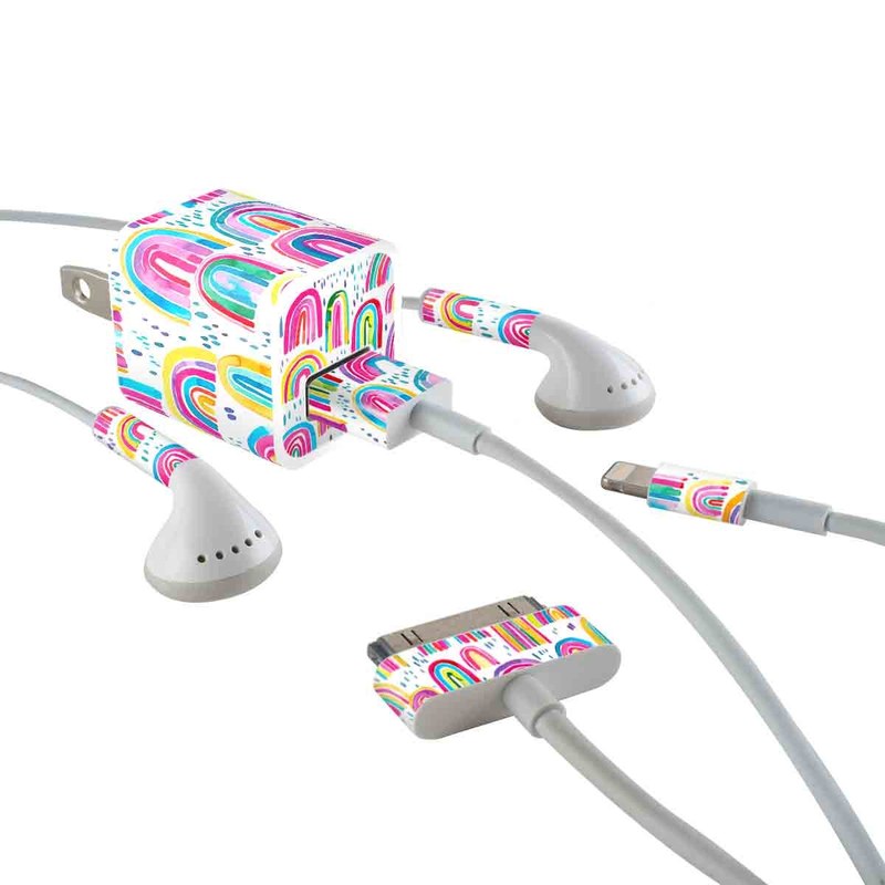Apple iPhone Charge Kit Skin - Watercolor Rainbows (Image 1)