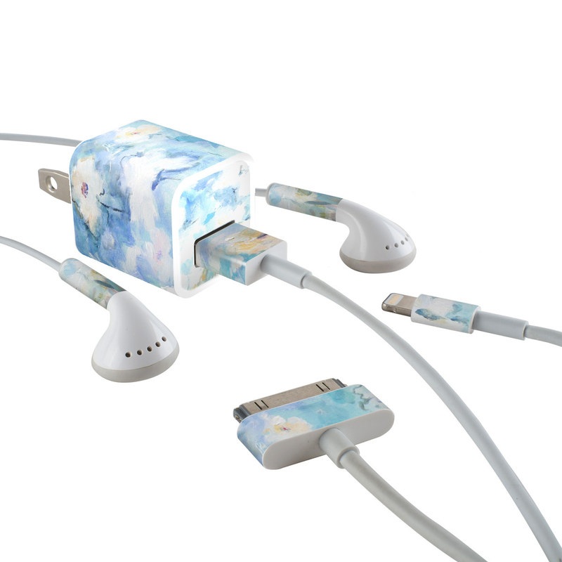 Apple iPhone Charge Kit Skin - White & Blue (Image 1)