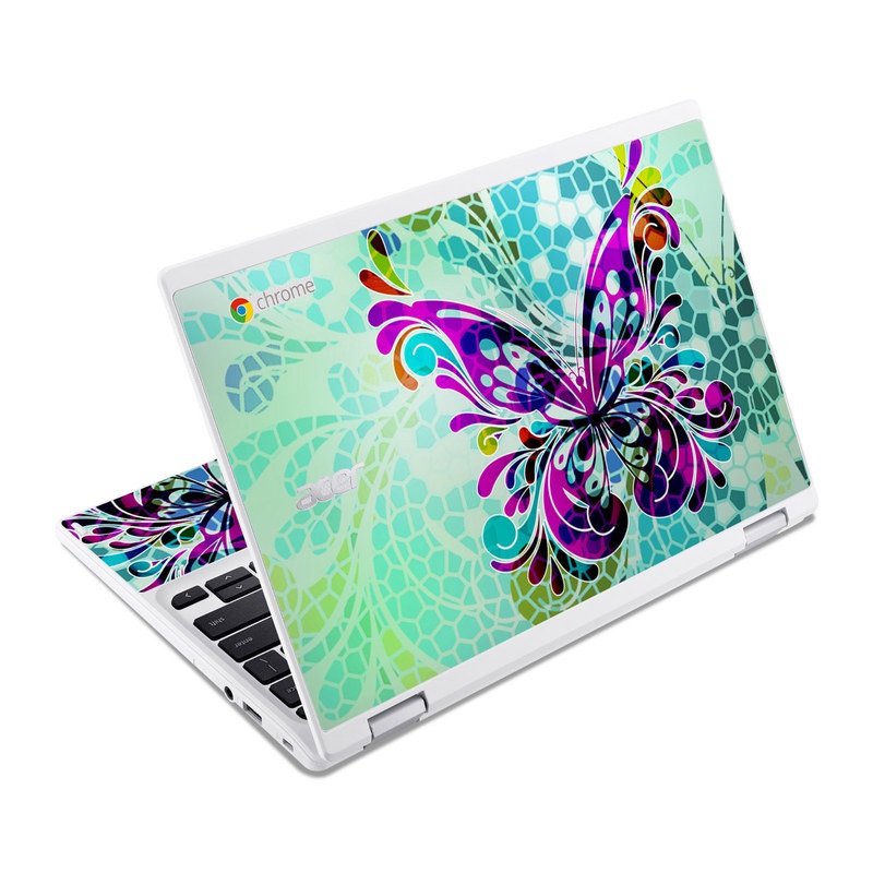 Acer Chromebook R11 Skin - Butterfly Glass (Image 1)
