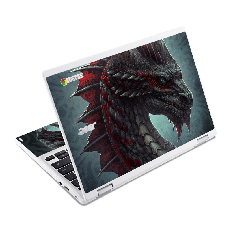 Acer Chromebook R11 Skin - Black Dragon (Image 1)